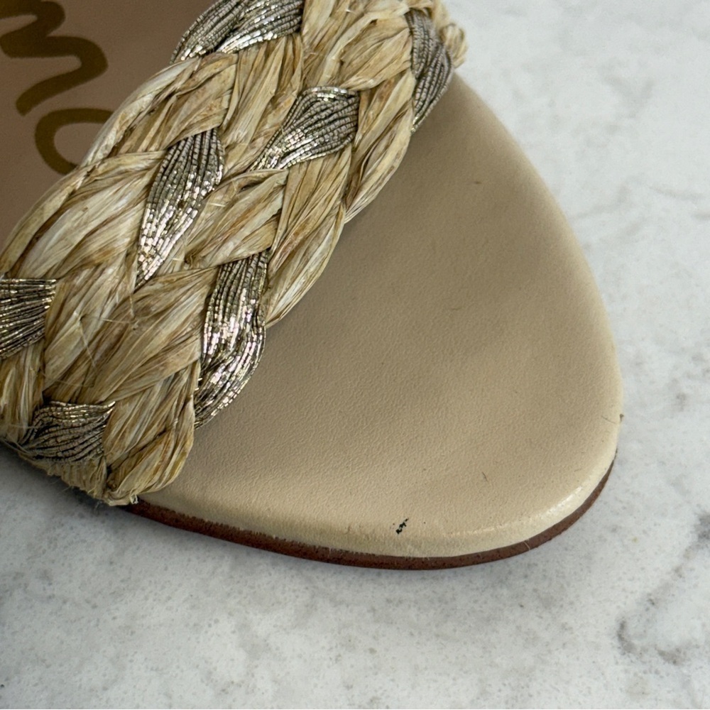 Sam Edelman Yoana Metallic Rafia Sandal - Picture 9 of 13